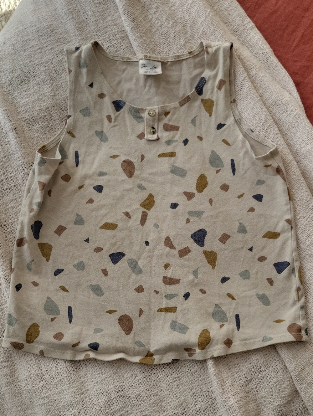 Jax And Lennon Muted Boho Shapes Tank 6/7yr